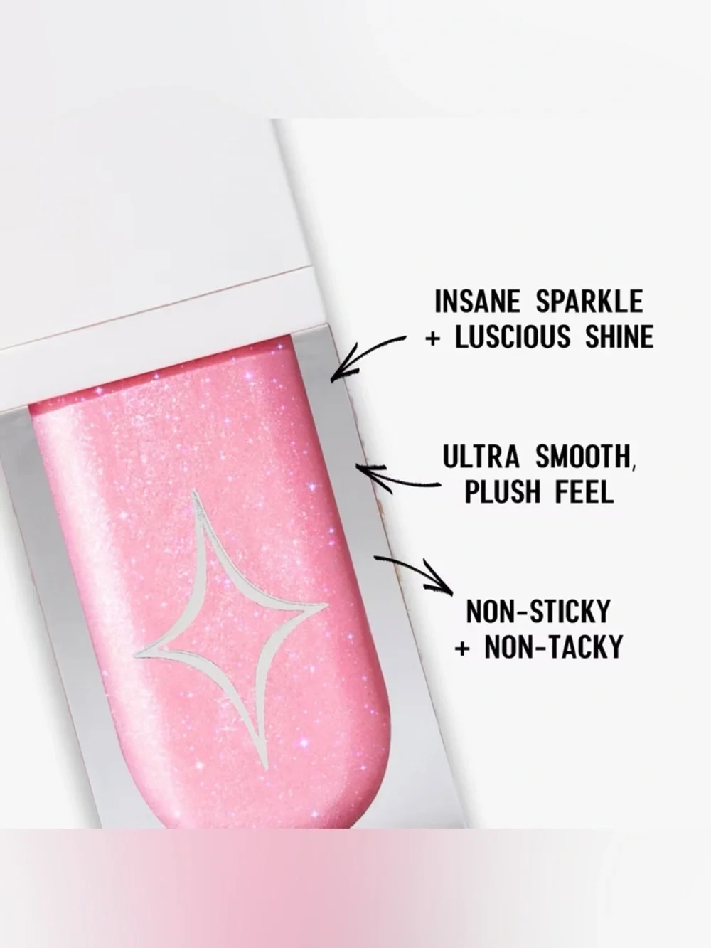 HALF MAGIC's viral Magic Drip Glitter Lip Gloss NWT, “Y2K Cherub” Pink